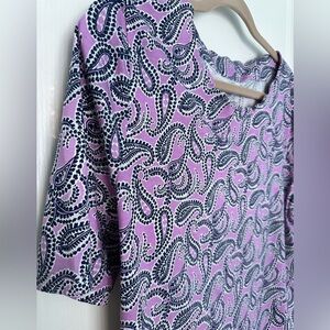 Talbot paisley purple cotton top, size XL, excellent condition